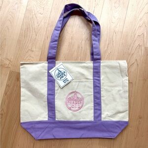 Trader Joe’s LARGE Pastel Canvas Tote LIMITED EDITION Lavender